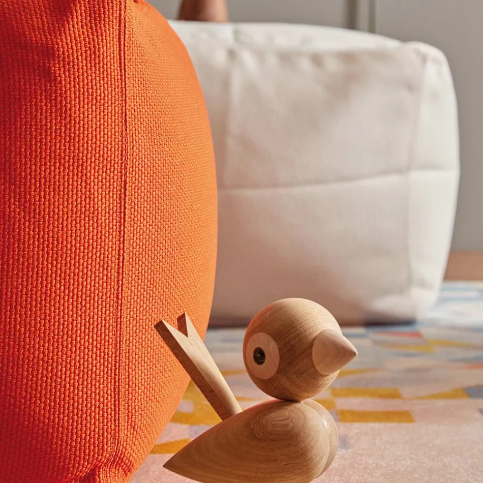 Weicher quadratischer Pouf für den Innen- und Außenbereich aus Stoff in verschiedenen Farben – Naemi Viadurini