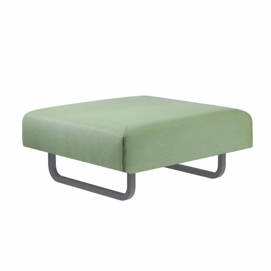Square Outdoor Design Hocker aus Metall und Stoff Made in Italy - Selia Viadurini
