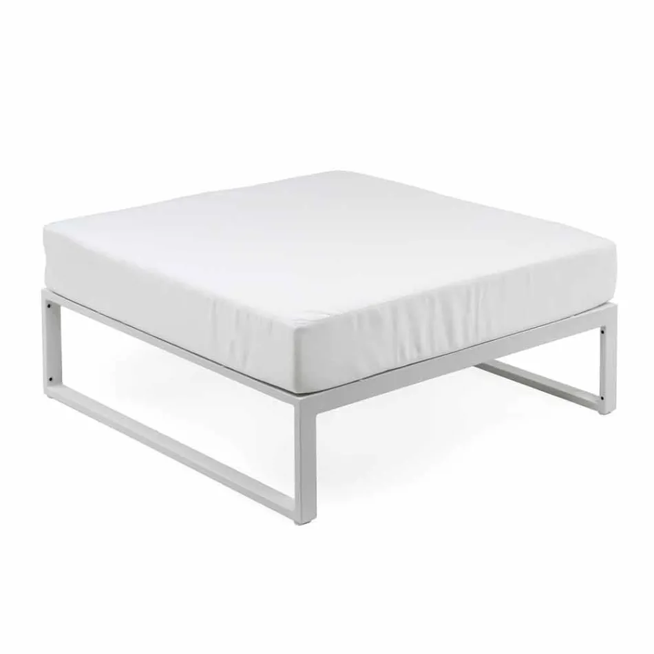 Quadratischer Hocker für Aluminium im Freien 3 Oberflächen Luxus Design - Julie Viadurini