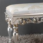 Pouf Bett klassisches Design mit Silber-Finish Zorn Viadurini