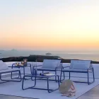 Pouf-Couchtisch für die Gartengestaltung aus farbigem Metall, hergestellt in Italien – Karol Viadurini