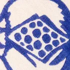 Topflappen italienischer Kunst aus reinem Leinen mit handbedrucktem Einzelstück - Marken Viadurini