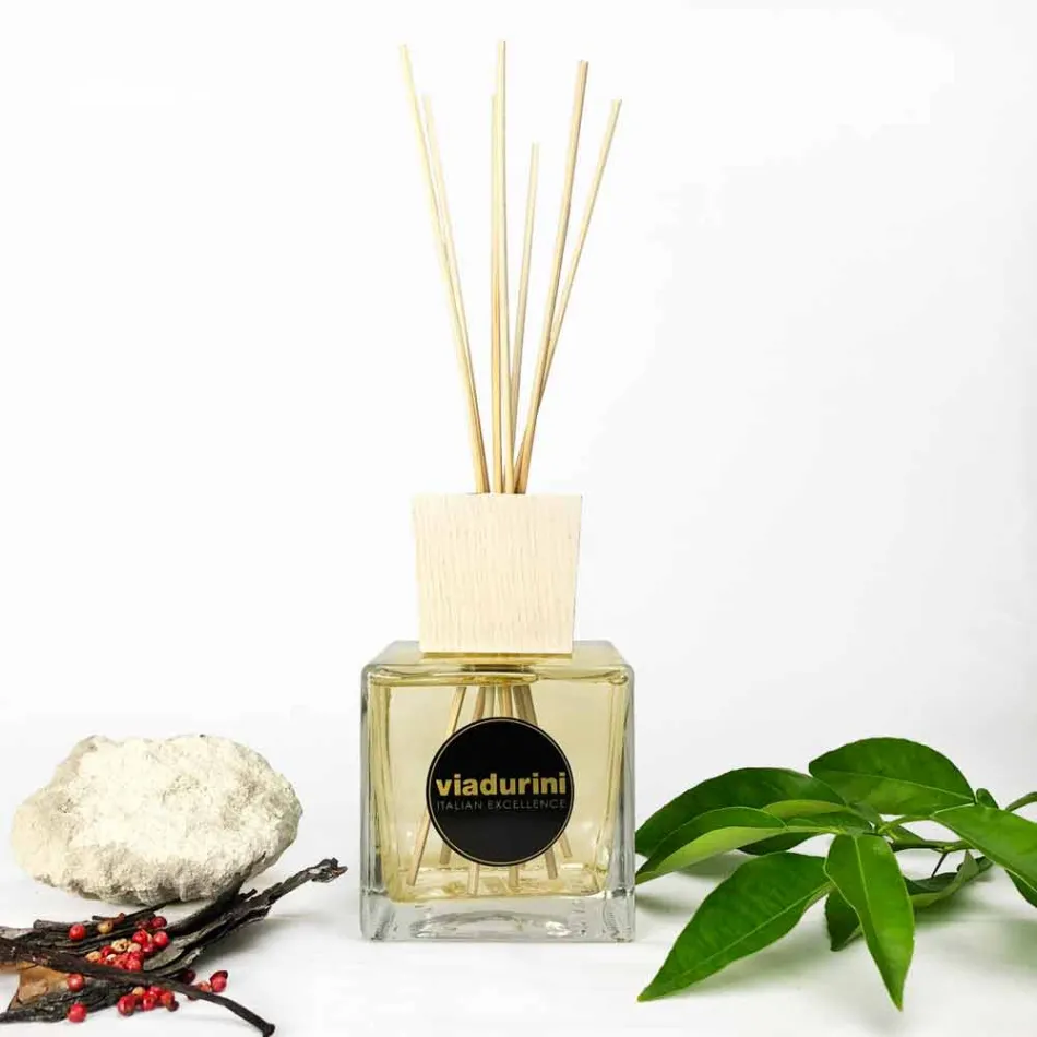 Amber Fragrance Home Lufterfrischer 500 ml mit Sticks - Sassidimatera Viadurini