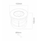 Runder Strahler mit LED Outdoor in Edelstahl - Dakota Viadurini