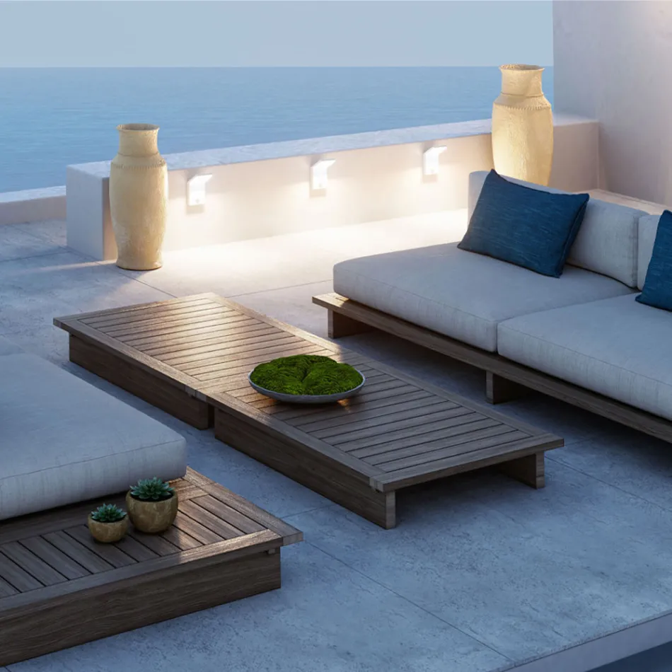 LED-Außenprojektor aus Aluminium mit Bewegungssensor - Nerea Viadurini