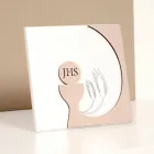 Kleines Bild mit der Darstellung der Eucharistie, lasergraviert, hergestellt in Italien – Ingrid Viadurini