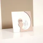 Kleines Bild mit der Darstellung der Eucharistie, lasergraviert, hergestellt in Italien – Ingrid Viadurini