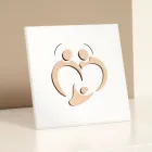 Bild der Heiligen Familie mit Lasergravur, hergestellt in Italien – Zuleika Viadurini