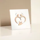 Bild der Heiligen Familie mit Lasergravur, hergestellt in Italien – Zuleika Viadurini