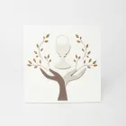 Bild mit Lasergravur von Olivenbaum und Hostie, hergestellt in Italien – Joel Viadurini