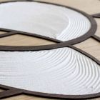 120x60 Rahmen in Eiche und weißer Karosserie von Hand bearbeitet und Flachreliefs - Sambuca Viadurini