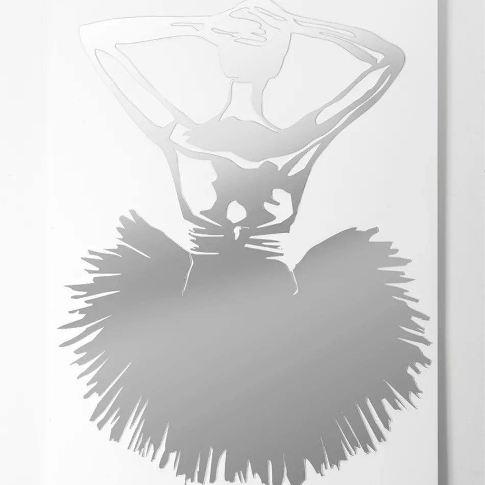 Gemälde mit Spiegeldekoration einer Tänzerin, hergestellt in Italien – Evie Viadurini