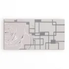 Gemälde mit Rosen und geometrischen Formen, hergestellt mit Laser, hergestellt in Italien – Rin Viadurini