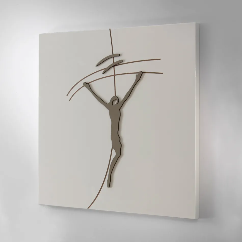 Lasergraviertes Bild mit der Darstellung des Messias, hergestellt in Italien – Ahmya Viadurini