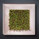 Modernes Wandbild aus Metall und Kunstblumen Made in Italy - Trimo Viadurini