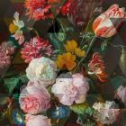 Modernes Glaswandbild mit Blumendruck Made in Italy - Ganza Viadurini