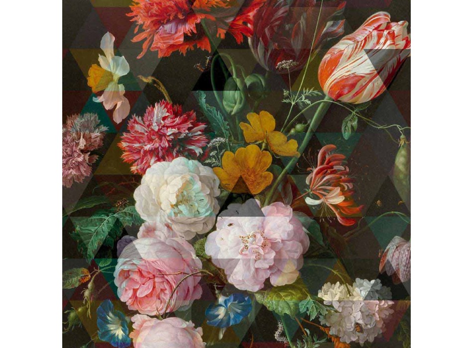 Modernes Glaswandbild mit Blumendruck Made in Italy - Ganza Viadurini