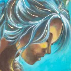 Moderne Malerei Frau Hand mit Details in Harz Süß dekoriert Viadurini