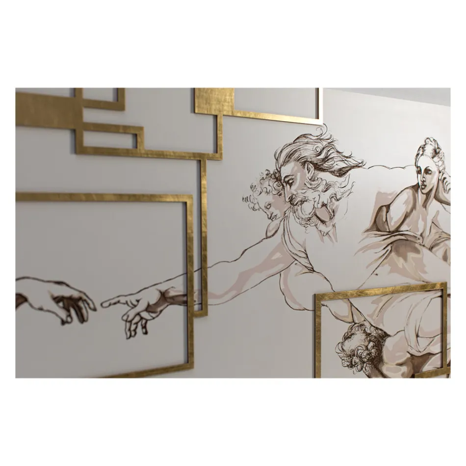 Mit Laser erstelltes Bild, das die Kreation „Made in Italy“ darstellt – Pirucchio Viadurini