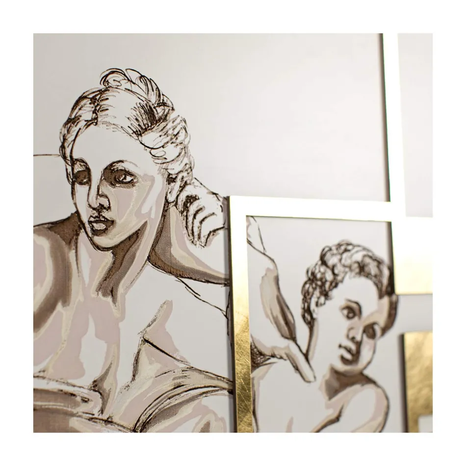 Mit Laser erstelltes Bild, das die Kreation „Made in Italy“ darstellt – Pirucchio Viadurini