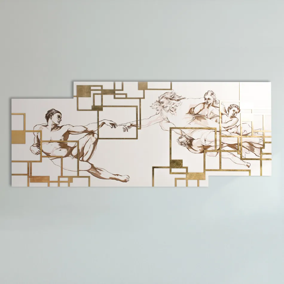 Mit Laser erstelltes Bild, das die Kreation „Made in Italy“ darstellt – Pirucchio Viadurini