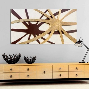 abstrakte moderne rechteckige Platte mit Chad Perle Panel
