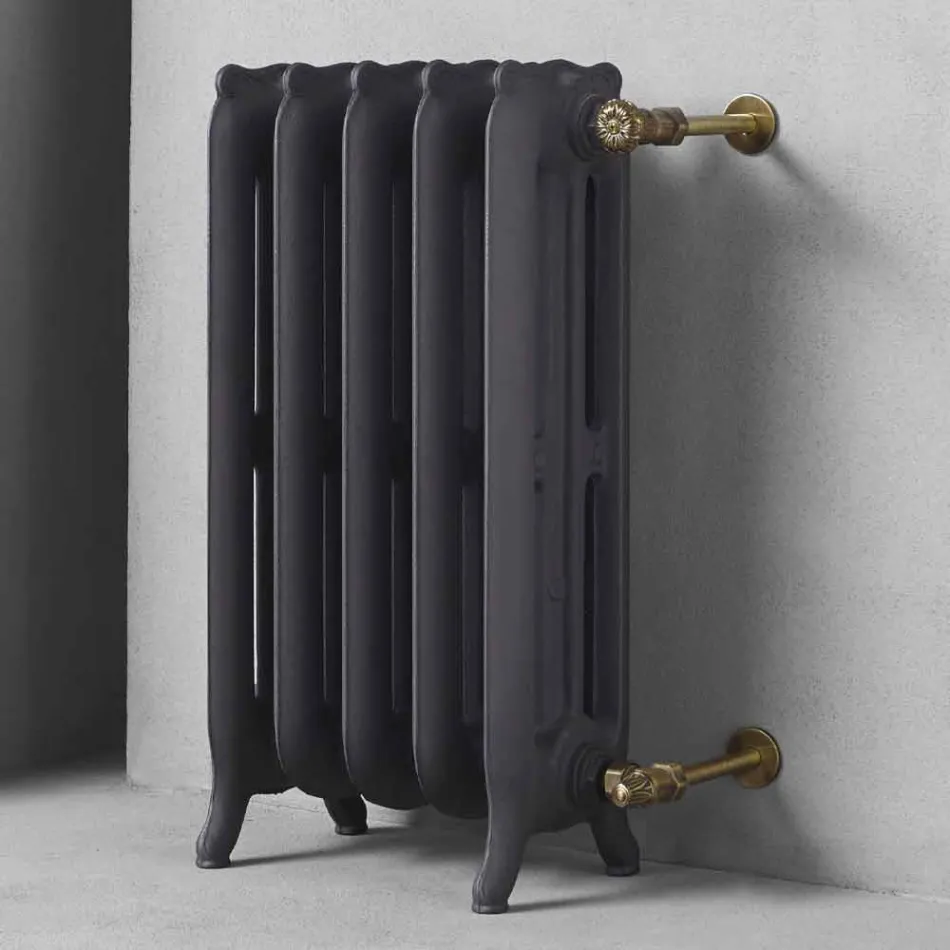 Design Radiator 5 Glatte Elemente aus Gusseisen vom Boden bis 1062 W - Barock Viadurini