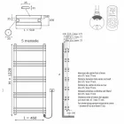 Moderner elektrischer Heizkörper mit vertikaler Wandgestaltung bis zu 700 Watt - Regal Viadurini