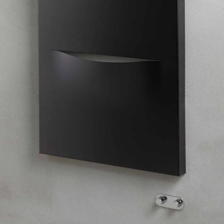 Vertikaler Hydraulikkühler in modernem Stahldesign bis 850 W - Schnitt Viadurini