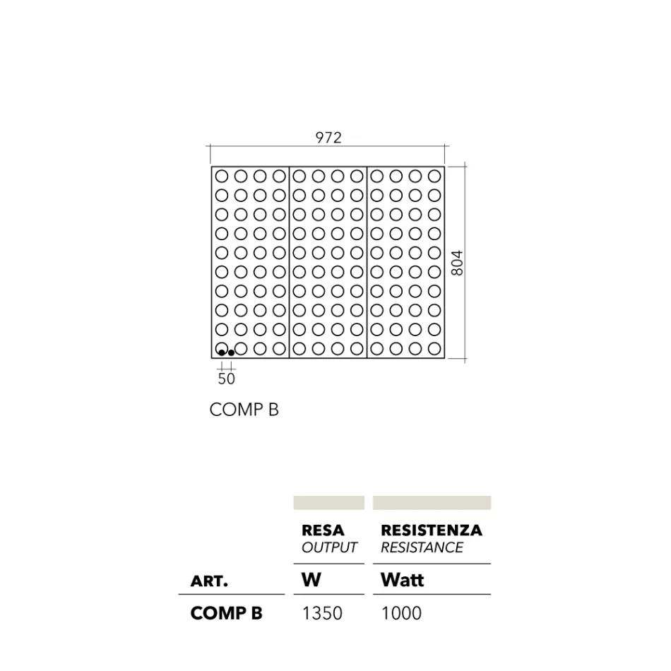 Elektrischer Lego-Heizkörper im modernen Backstein-Design aus Aluminium und Kupfer von Scirocco H Viadurini