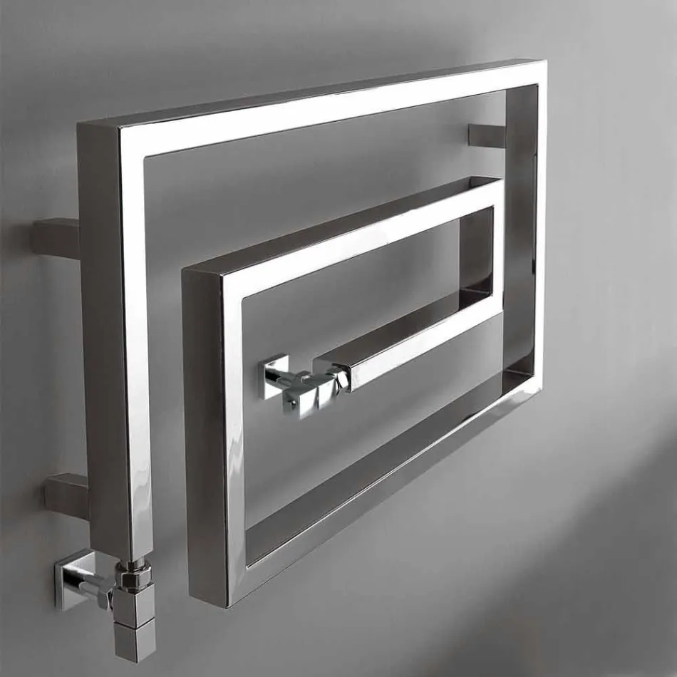 Kühler Hydraulische Chrom beheizte Handtuchhalter Snake Scirocco H, Design Viadurini