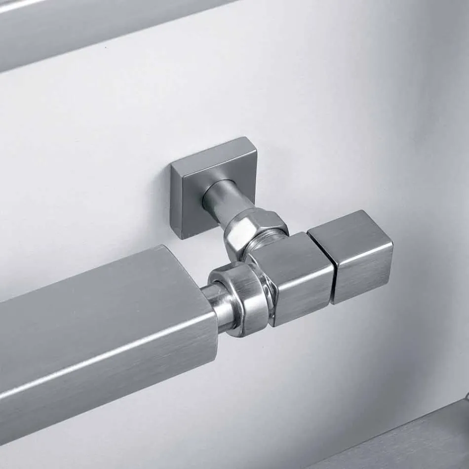 Kühler Hydraulische Chrom beheizte Handtuchhalter Snake Scirocco H, Design Viadurini