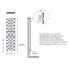 Vertikaler elektrischer Wandheizkörper mit modernem Design bis 1000 Watt - Luft Viadurini