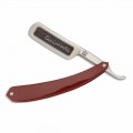 Rasiermesser mit Klinge aus Stahl und roter Harz Made in Italy - Mello