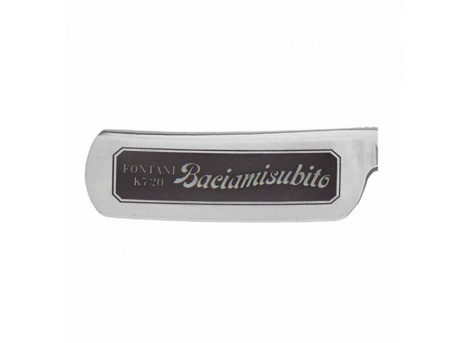 Freihand Bart Rasiermesser aus Stahl und Ochsenhorn Made in Italy - Mello Viadurini
