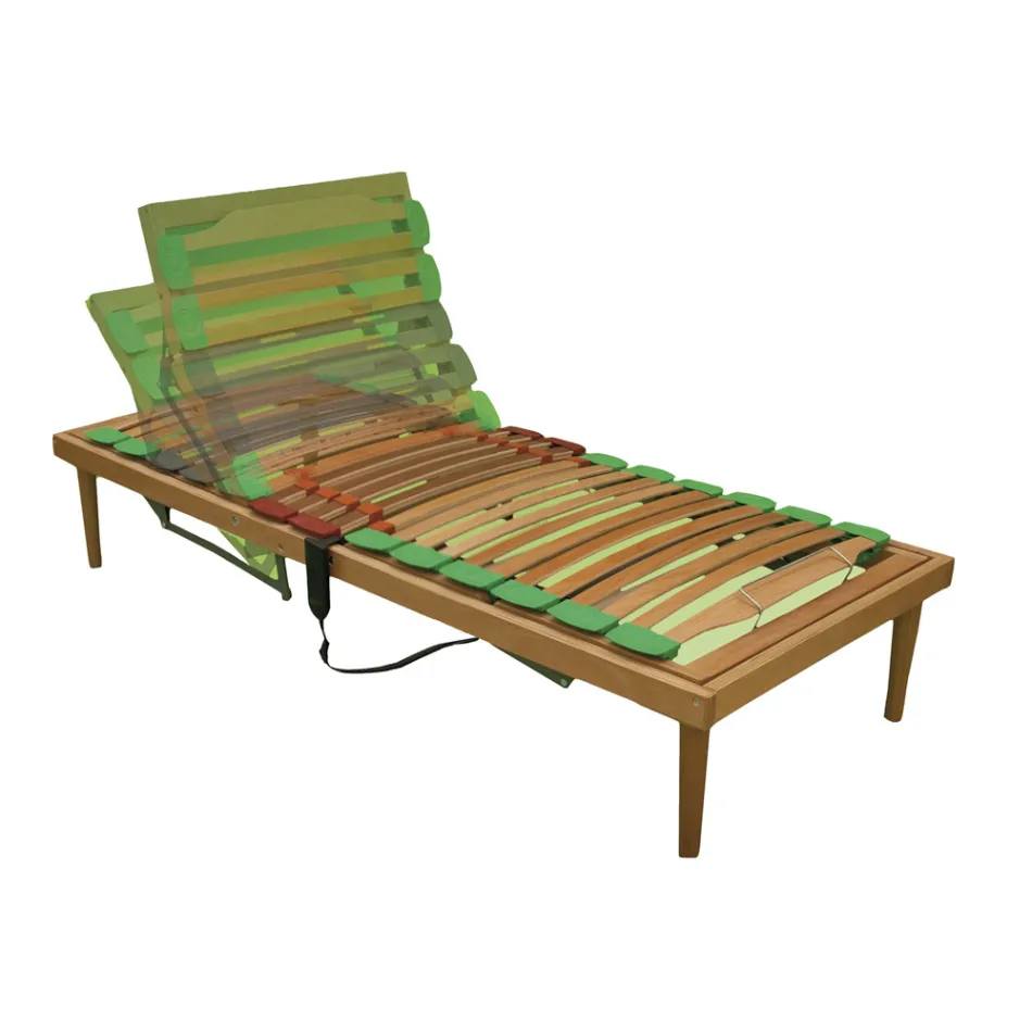 Motorisierter Bio Energy Plus ATP Liege-Doppelbettrahmen aus Holz - Energy Viadurini