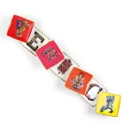 Rosenthal Versace Alphabet 6 flache, quadratische Porzellanschalen - Alphabet Viadurini