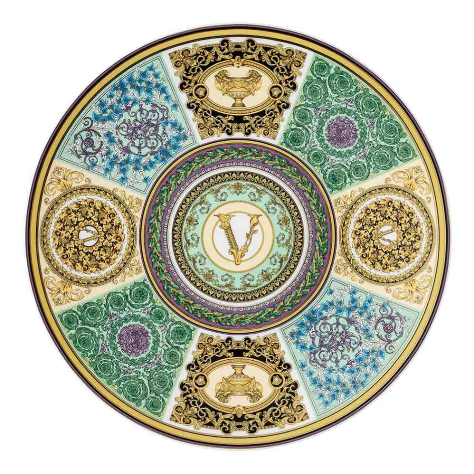 Rosenthal Versace Barocco Mosaic Platzhalterteller Durchmesser 33 cm - Mosaik Viadurini