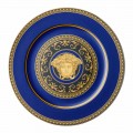 Rosenthal Versace Medusa Blue Plate Platzhalter aus Porzellan Design