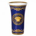 Rosenthal Versace Medusa Blue Vase aus modernem Design Porzellan 34cm