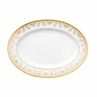 Rosenthal Versace Medusa Gala Gold Ovaler Teller Design 34cm Porzellan Viadurini