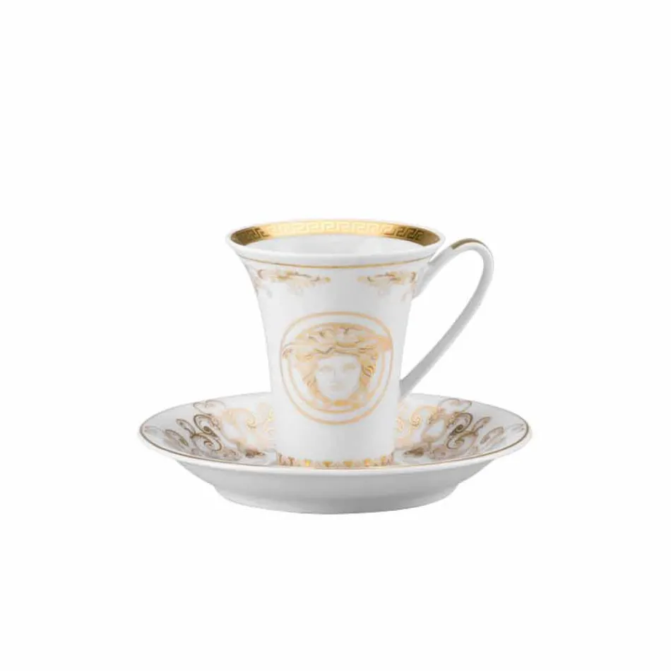 Rosenthal Versace Medusa Gala Gold Set Espressotassen 6er Porzellan Viadurini