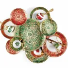 Rosenthal Versace Medusa Garland Grüner Weihnachtsteller 33 cm - Weihnachten Viadurini