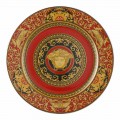 Rosenthal Versace Red Medusa Tellerhalter 30cm aus Porzellan