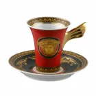 Rosenthal Versace Medusa Red Espressotasse aus Porzellan 6 Stück Viadurini
