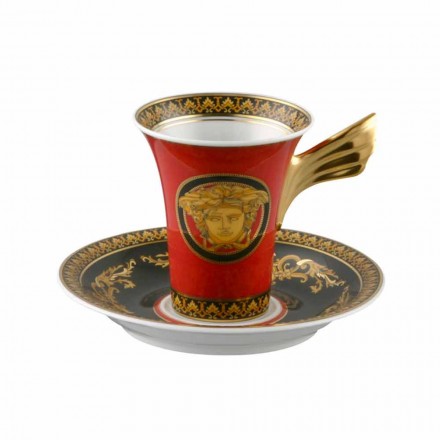 Rosenthal Versace Red Medusa Porzellan Design Kaffeetasse Viadurini