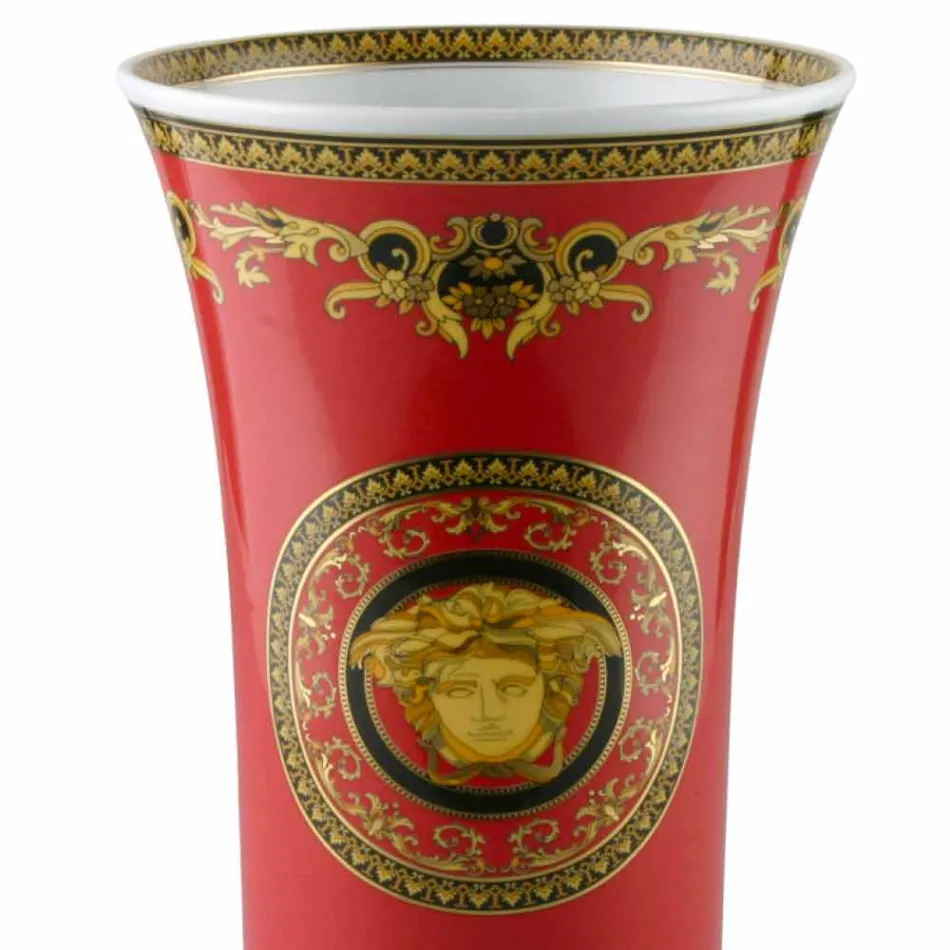 Rosenthal Versace Medusa Rosso Modernes Design Porzellanvase 34cm Viadurini
