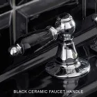 Klassischer 3-Loch-Bidethahn mit Messinghebeln, hergestellt in Italien – Noriana Viadurini