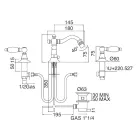 Klassischer 3-Loch-Bidethahn mit Messinghebeln, hergestellt in Italien – Noriana Viadurini