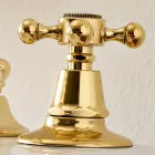 Vintage 3-Loch-Bidethahn aus Vintage-Messing, hergestellt in Italien – Ursula Viadurini